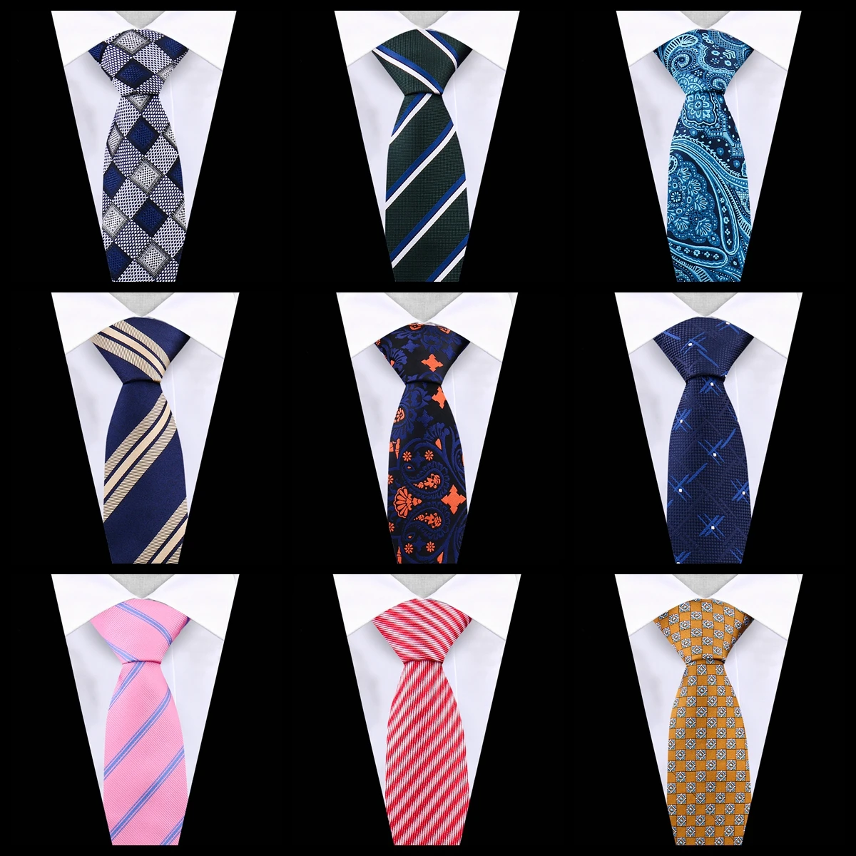 Fashion Tie For Men New Brand Stripe Necktie Newest Style Green Wine Gravata Men Paisley Floral Fit Wedding Workplace Dot Cravat