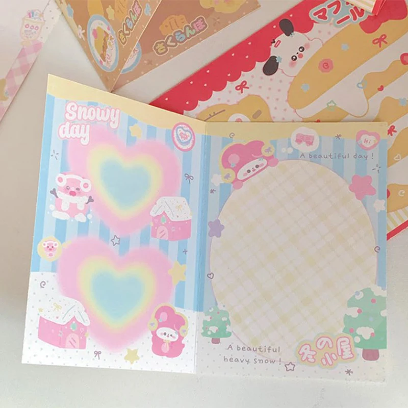 10PCS Korean Kpop 3-inch Photo Card Back Card Foldable Card Holder Fix Decor Paper Board DIY Packing Material