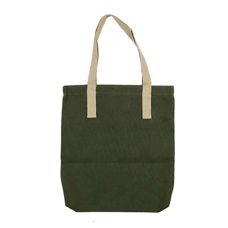 Women Canvas Tote Bag Solid Color Designer Ladies Casual Handbag Shoulder Bag Large Capacity Cotton Reusable Shopping Beach Bag