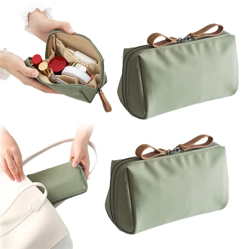 Large Capacity Makeup Bag Multiple Colors Dacron Travel Storage Partitioned Cosmetic Pouch Handbag Lipstick Pack