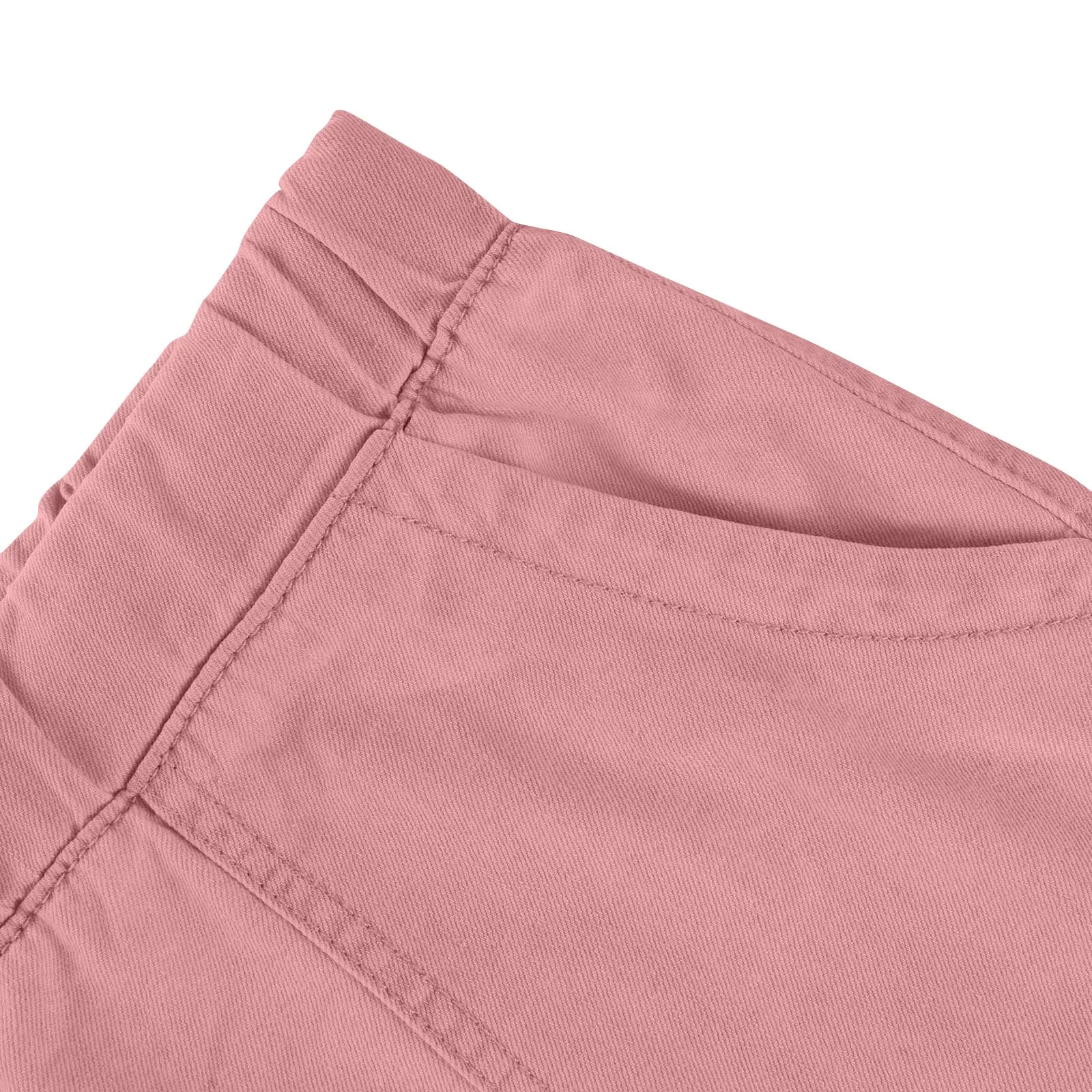 Ladies' Washed Solid Color Slimming Tassel Edge Denim Shorts Fashion Sexy Elastic Waist Leisure Pockets Summer Short Trousers