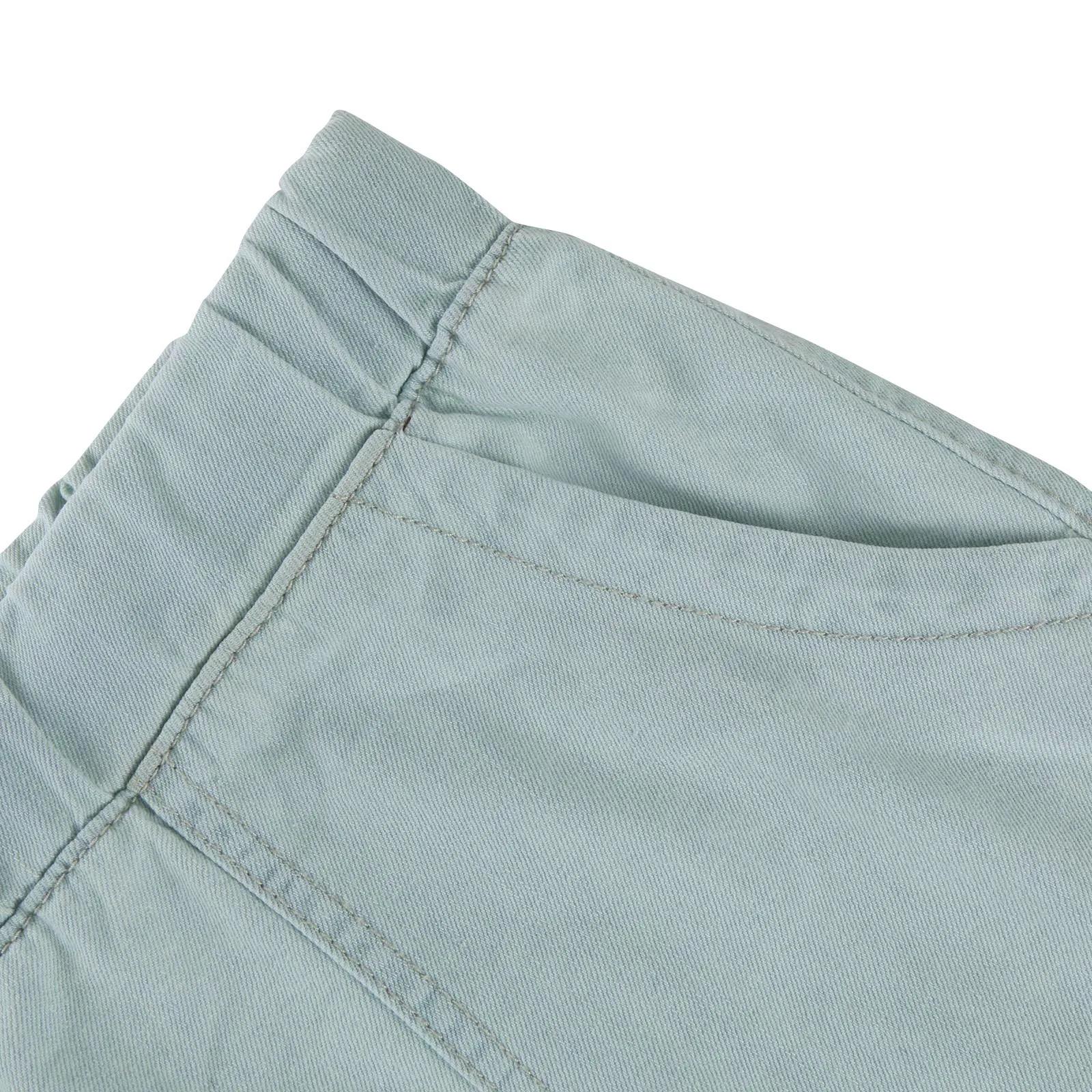 Ladies' Washed Solid Color Slimming Tassel Edge Denim Shorts Fashion Sexy Elastic Waist Leisure Pockets Summer Short Trousers