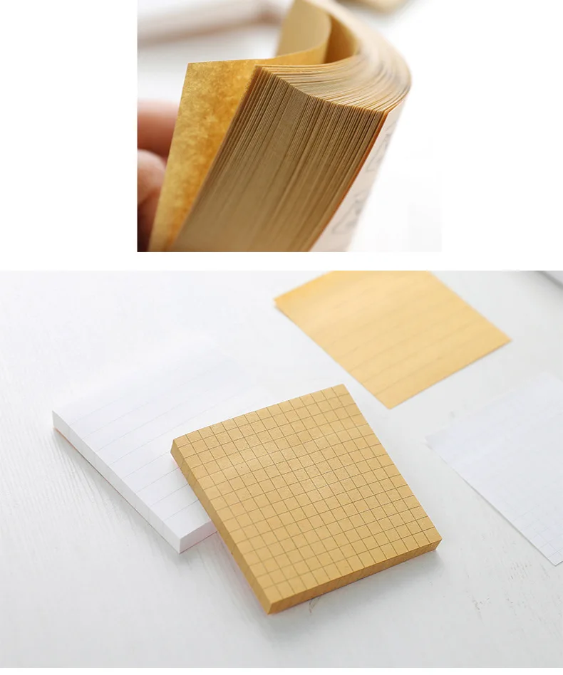 1PC Ins Kawaii Notes Strong Stickiness Blank Note Book Horizontal Note Book Korean Cute Note Paper  Office Accessories
