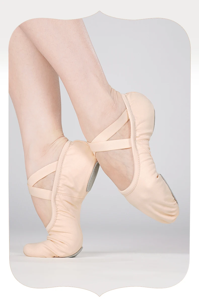 Ballet Shoes for Women Split Sole Ballet Dance Shoes Adult Elastic Ballet Practice Dancing Slippers
