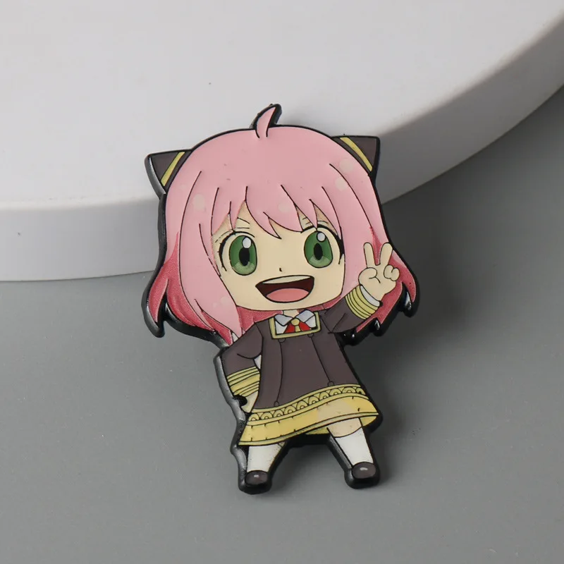 3pcs/set SPY FAMILY Enamel Pins Custom Anya Yor Loid Forger Damian Brooches Anime Lapel Badges Cartoon Jewelry Gift for Friends