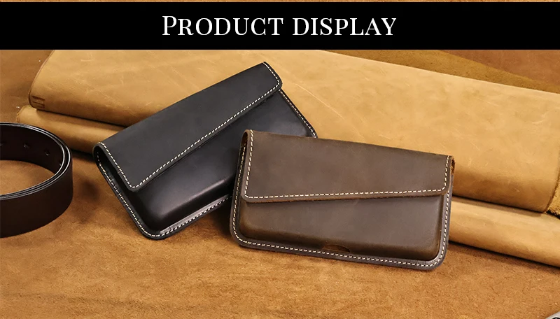 1pcCasualvintage men's waist bag,mobile phone bag,daily commuting,men's gifts,leisure, Accommodating Most Thick Shell Phones