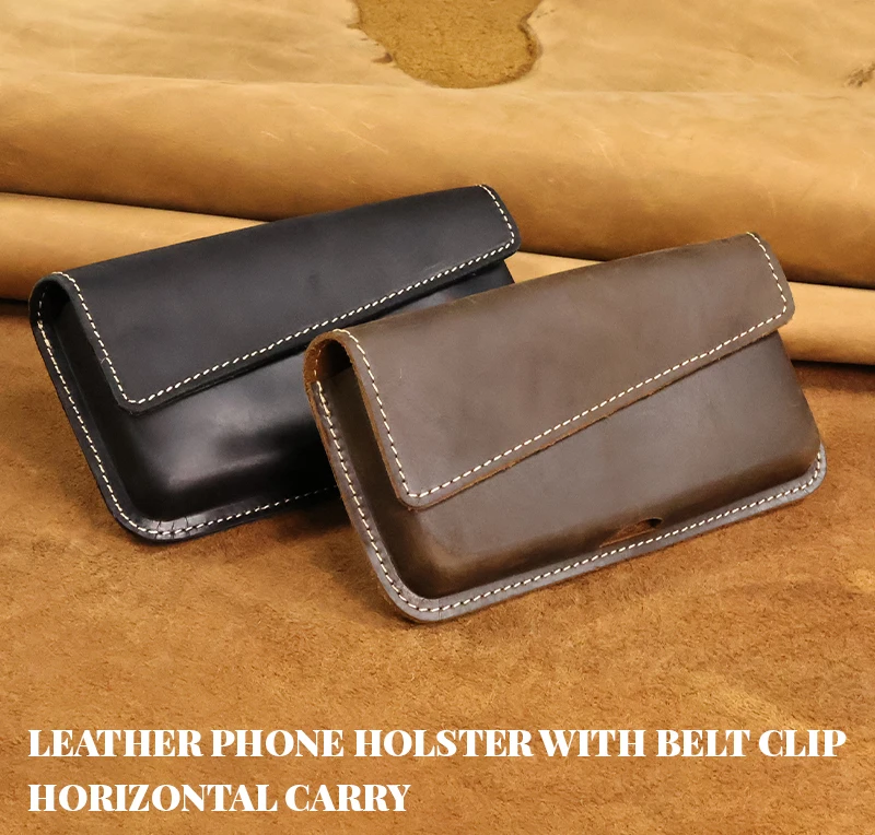 1pcCasualvintage men's waist bag,mobile phone bag,daily commuting,men's gifts,leisure, Accommodating Most Thick Shell Phones