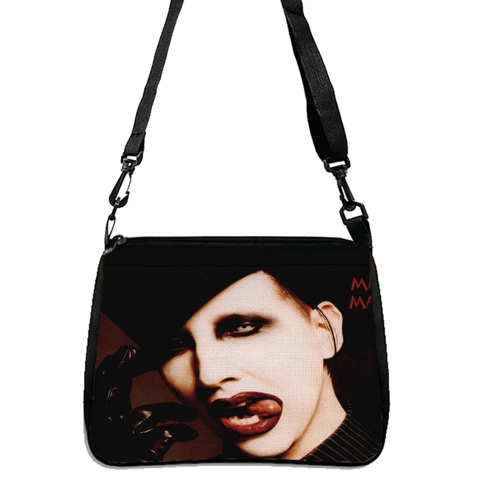 Marilyn Manson Printed bag, Lightweight Shoulder Bag, Portable Work Handbag 5.23