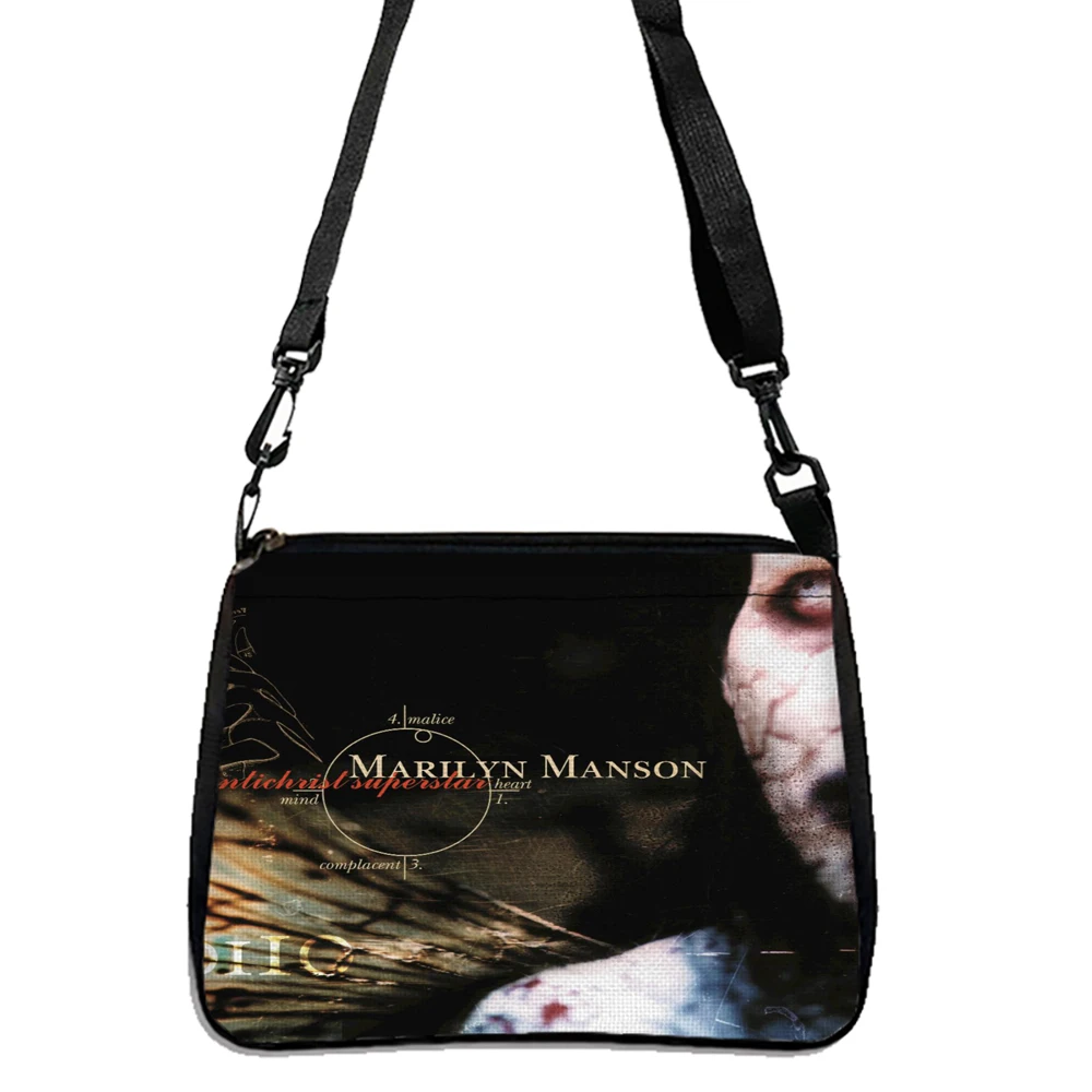 Marilyn Manson Printed bag, Lightweight Shoulder Bag, Portable Work Handbag 5.23