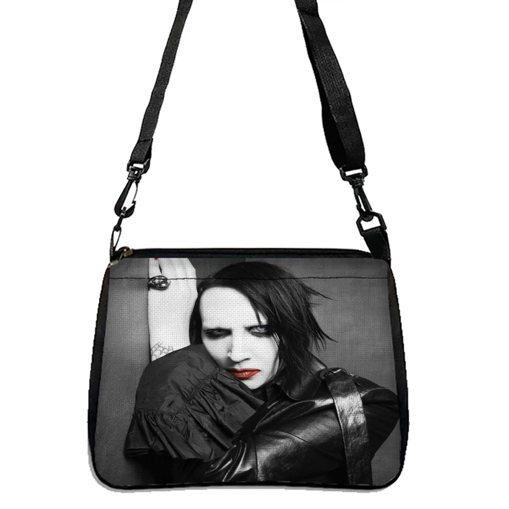 Marilyn Manson Printed bag, Lightweight Shoulder Bag, Portable Work Handbag 5.23