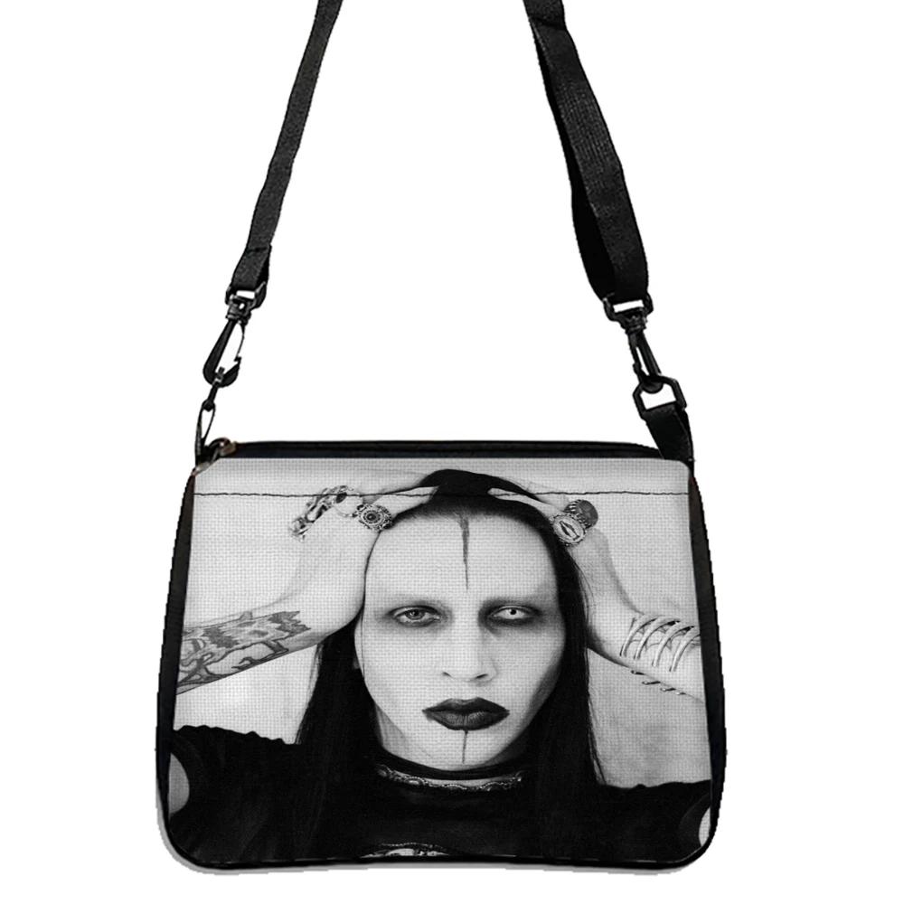 Marilyn Manson Printed bag, Lightweight Shoulder Bag, Portable Work Handbag 5.23