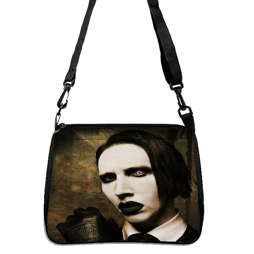 Marilyn Manson Printed bag, Lightweight Shoulder Bag, Portable Work Handbag 5.23