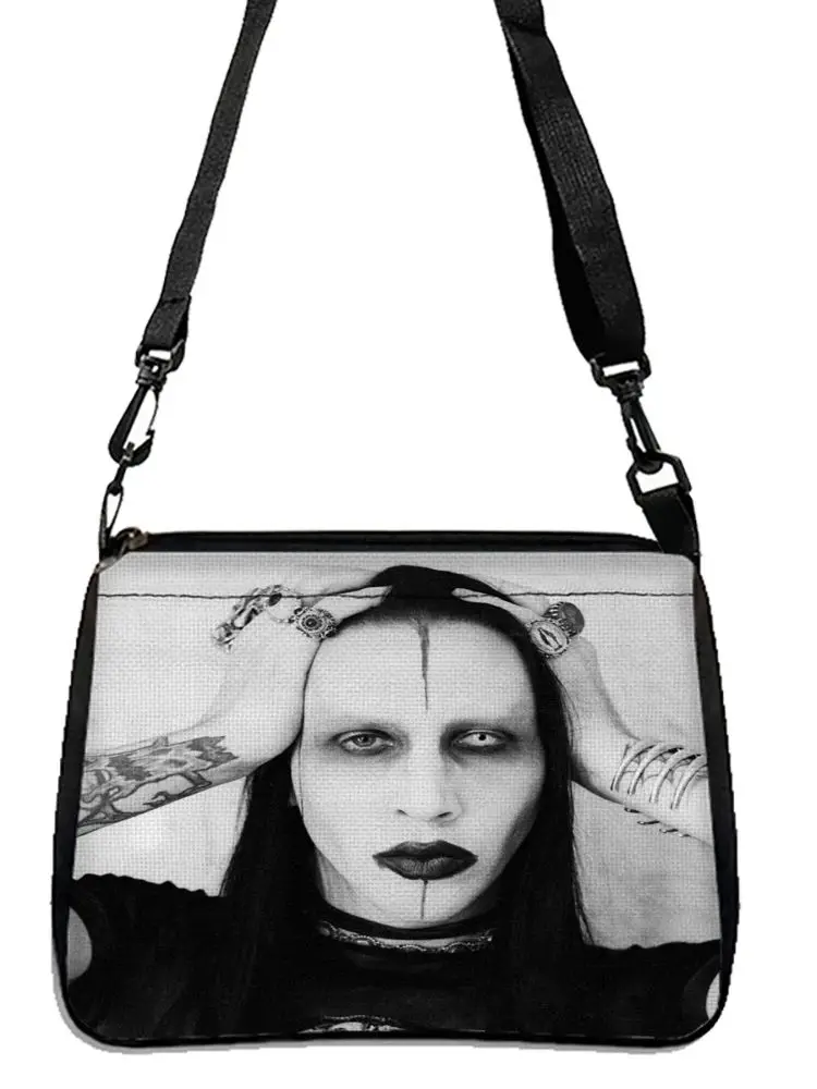 Marilyn Manson Printed bag, Lightweight Shoulder Bag, Portable Work Handbag 5.23