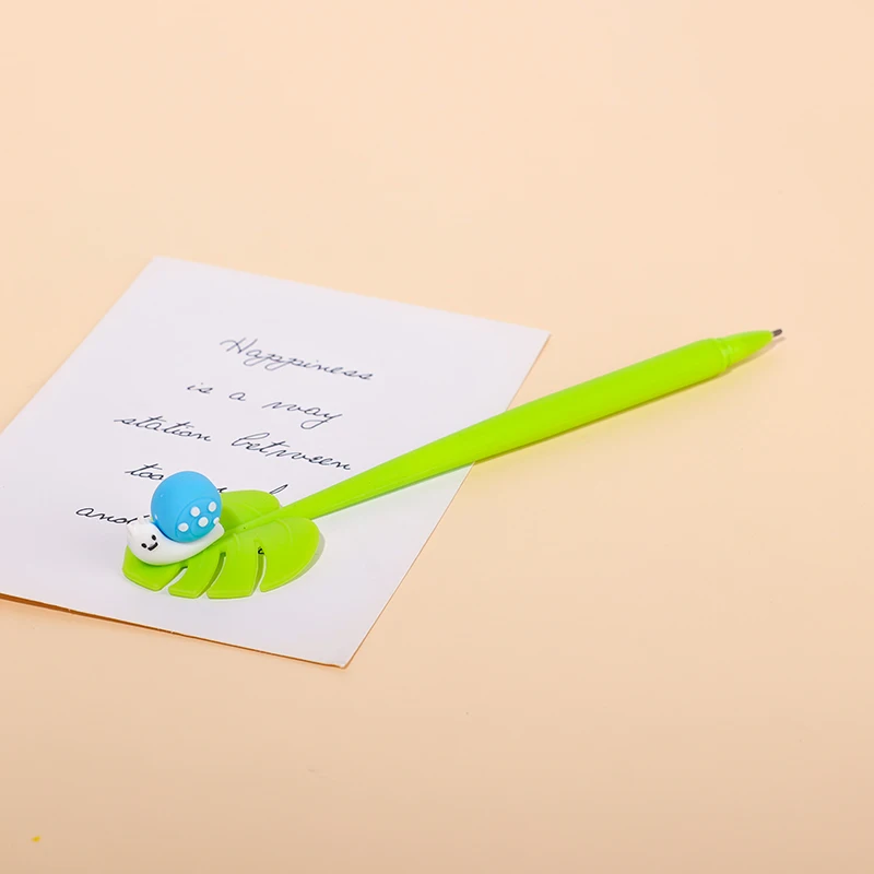 3Pcs Bee Honeybee Ladybugs Snail Ladybird Lady Beetle Rubber Silicone Gel Pens Funny School Stationery Children Student Gift