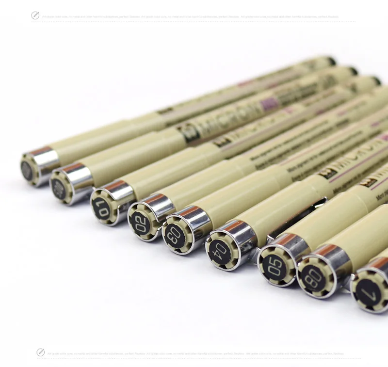 SAKURA Pigma Micron Pen drawing needle pen 003 005 1.0 01 02 03 04 05 08 Brush fine point Markers pen 1pcs sketch painting Art