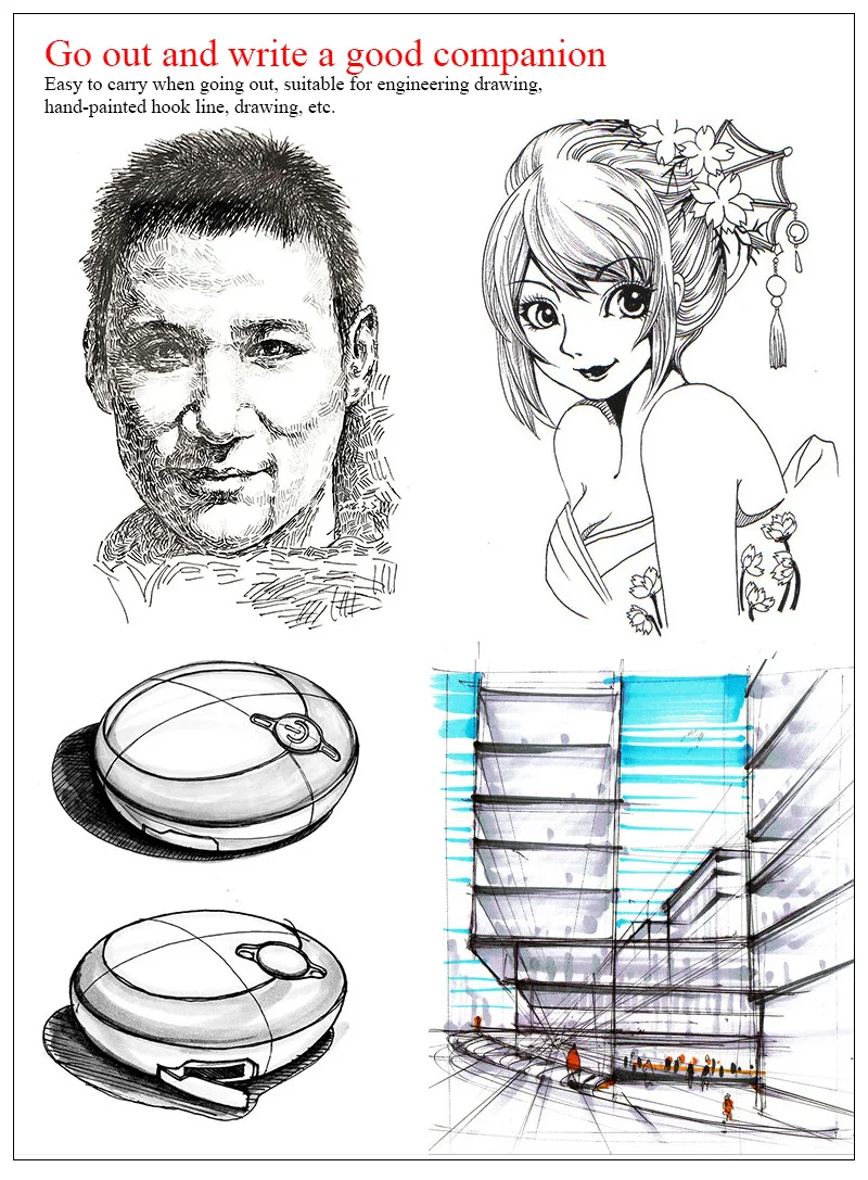 SAKURA Pigma Micron Pen drawing needle pen 003 005 1.0 01 02 03 04 05 08 Brush fine point Markers pen 1pcs sketch painting Art