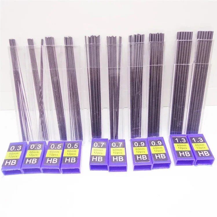 0.3 0.5 0.7 0.9 1.3 2.0mm HB Replacement Refill Leads Refill for Mechanical Pencil Automatic Pencils Stationery School Supplies