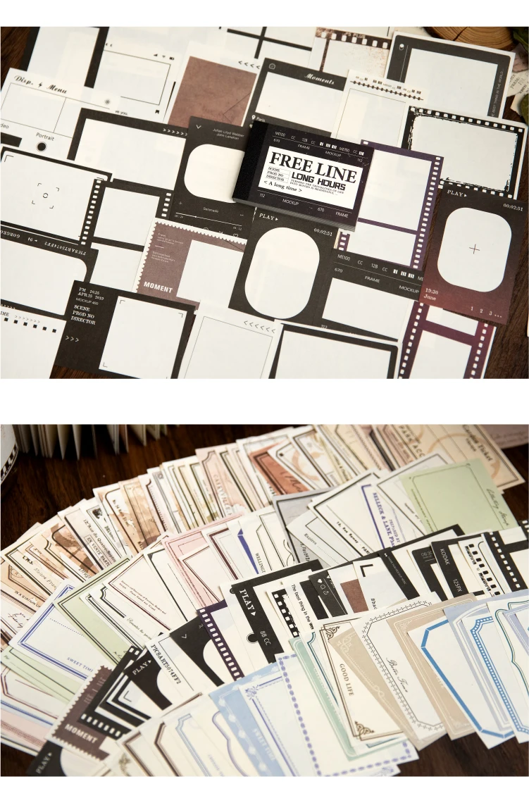Yoofun 96 sheets Vintage Style Memo Pad Material Paper for Journal Planner Scrapbooking Materials Stationery Notes Paper
