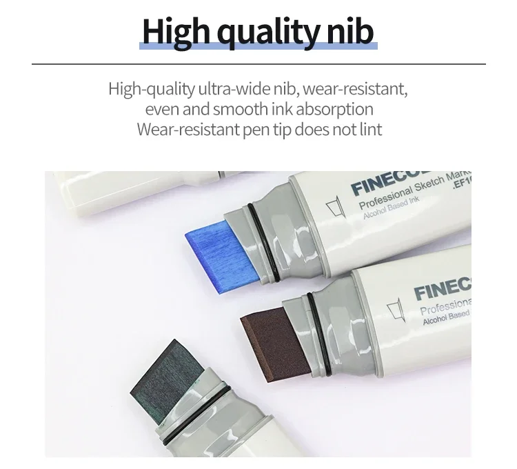 Finecolour 20mm Wide Markers Set POP Alcohol Line Sketching Art Markers Pen Drawing For Drawing Art Supplies EF105