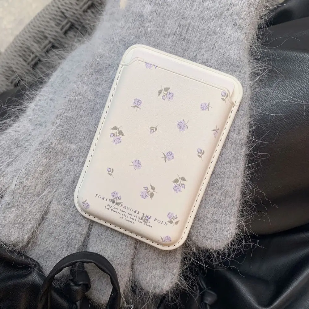 Cute Bow Magnetic Card Clip Leather Wallet Card Holder Phone Case Dustproof Anti-Fingerprint Phone Accessorie For IPhone15ProMax