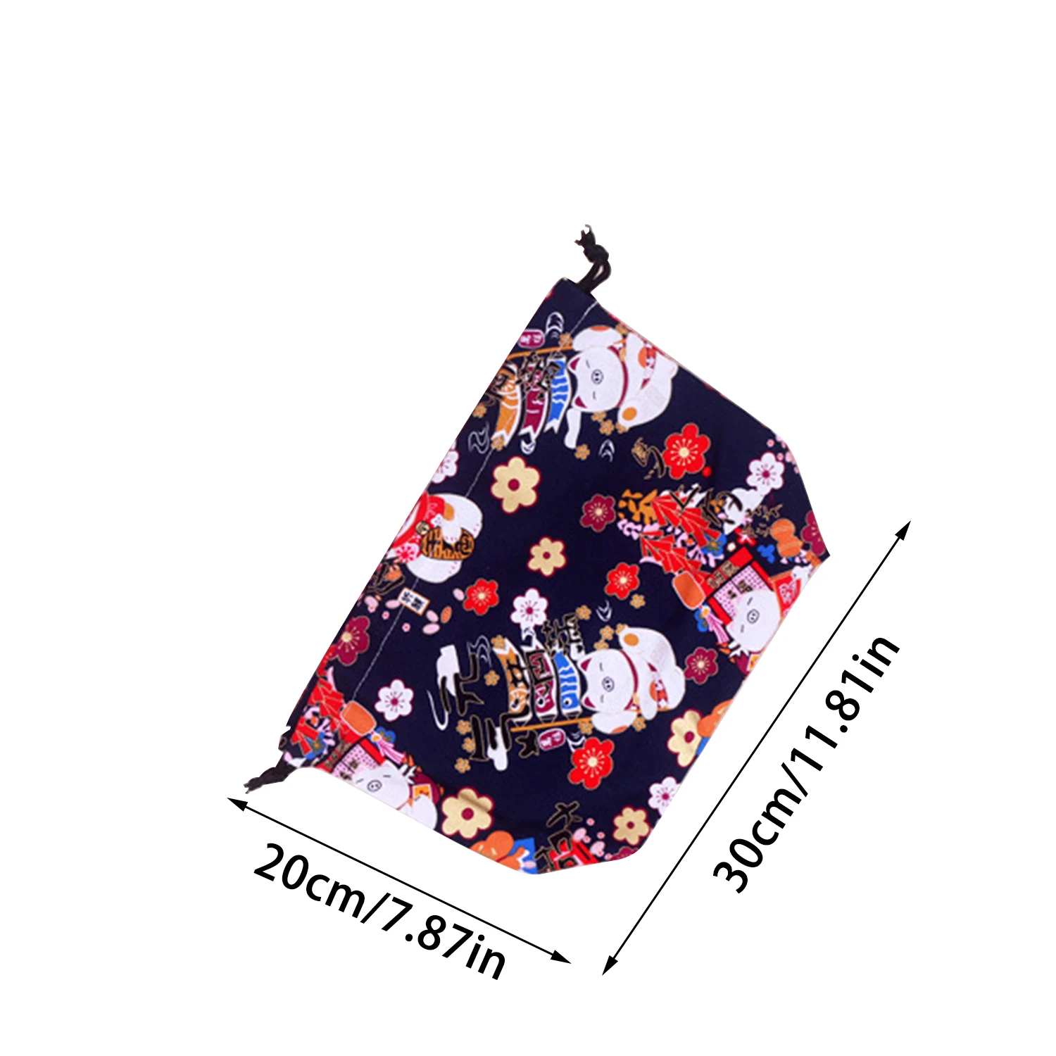Japanese Style Lunch Box Bag Drawstring Lunch Bag Bento Tote Pouch Portable Children Storage Box Travel Tableware Storage Bag