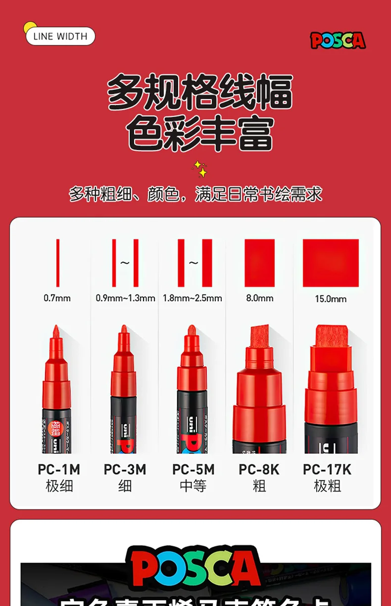 POSCA Permanent Marker or Multi-Function Carrying Case, Zippered Canvas Pen Holder for 72 Markers Lipsticks Organize Stationary