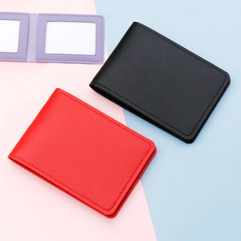 Mini ID Card Holders Business Credit Card Holder PU Leather Organizer Card Bag Men/Women Driver's License Leather Case