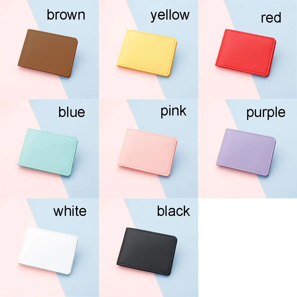 Mini ID Card Holders Business Credit Card Holder PU Leather Organizer Card Bag Men/Women Driver's License Leather Case