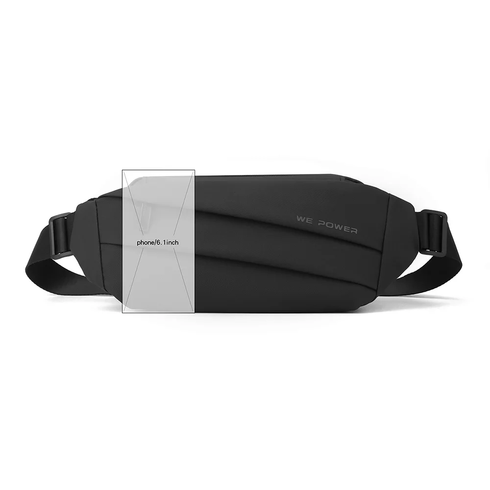 Men Fanny Pack Waist Belt Bag Waterproof Nylon Multi-purpose Travel Climb Sports Fashion Male Sling Chest Bum Hip Pack Bags