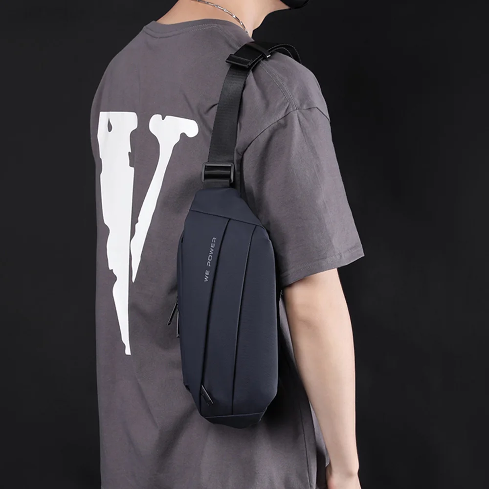 Men Fanny Pack Waist Belt Bag Waterproof Nylon Multi-purpose Travel Climb Sports Fashion Male Sling Chest Bum Hip Pack Bags