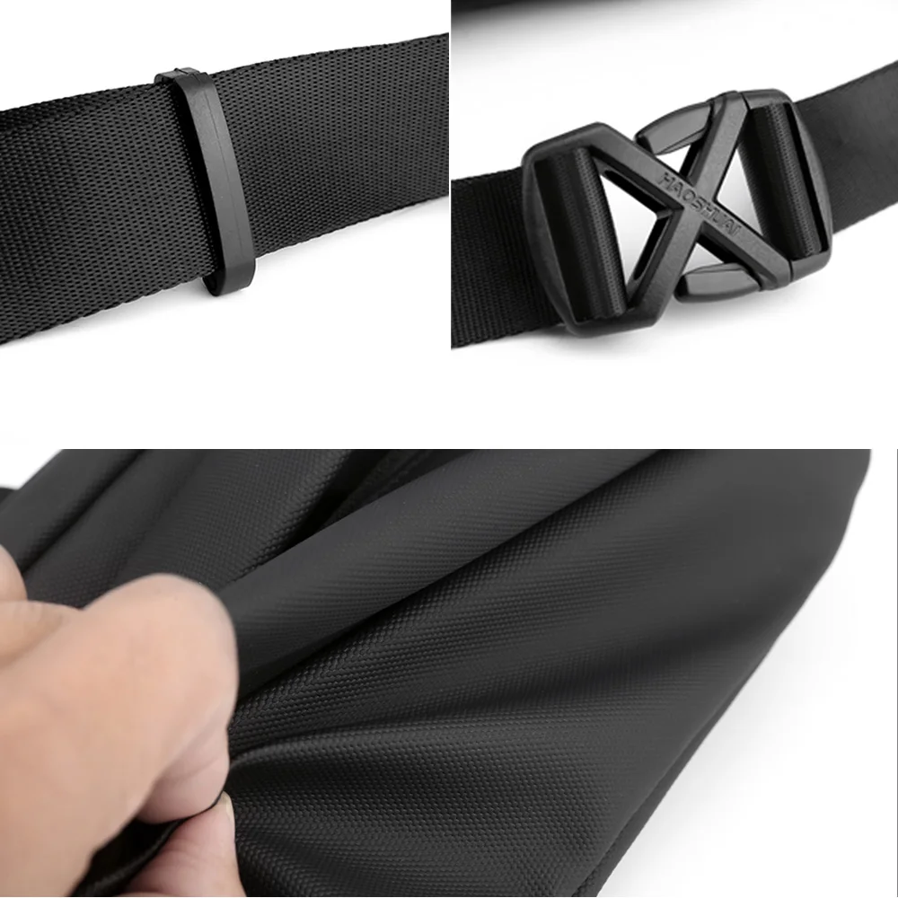 Men Fanny Pack Waist Belt Bag Waterproof Nylon Multi-purpose Travel Climb Sports Fashion Male Sling Chest Bum Hip Pack Bags