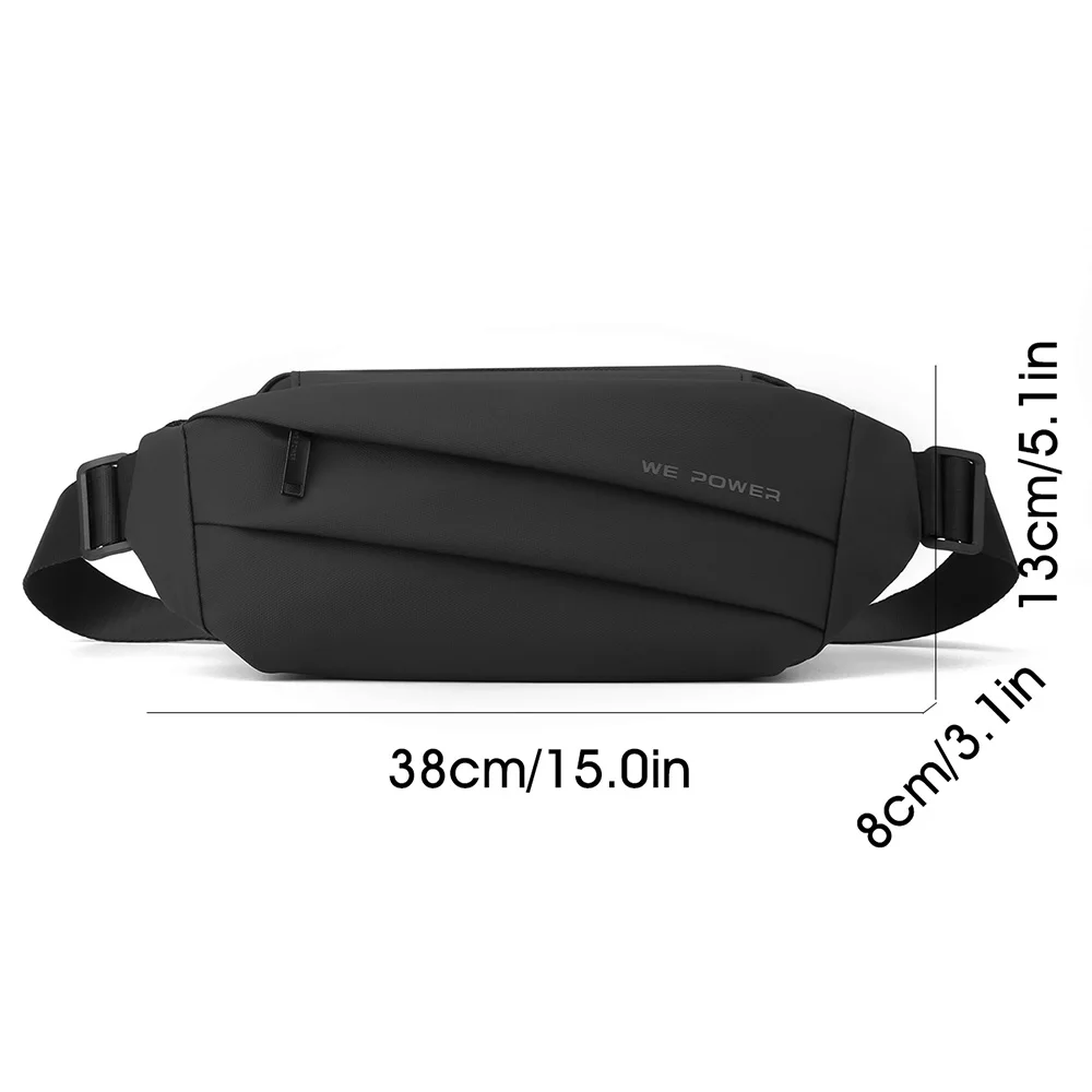 Men Fanny Pack Waist Belt Bag Waterproof Nylon Multi-purpose Travel Climb Sports Fashion Male Sling Chest Bum Hip Pack Bags