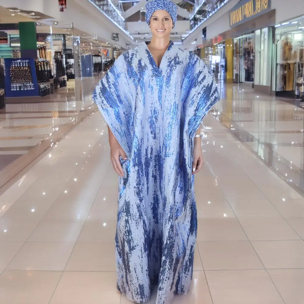 Recommend Luxury Women's Elegant Dress Jacquard Fabric African Woman Boubou Hooked Cloak Africa Clothing