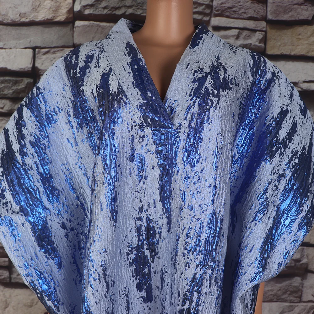 Recommend Luxury Women's Elegant Dress Jacquard Fabric African Woman Boubou Hooked Cloak Africa Clothing