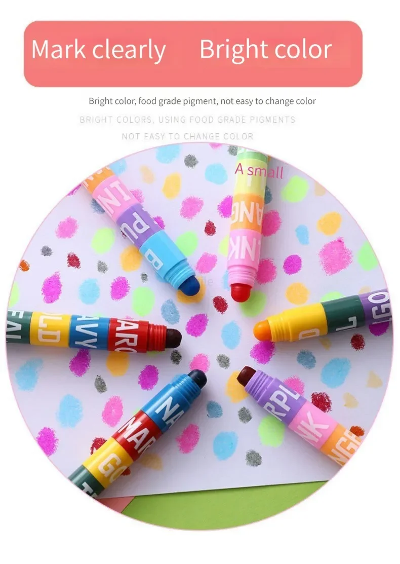12/6 Colors Rainbow Mini Splicing Highlighter Markers Pen Pastel Gel Office School Stationery Painting Mark Art Supplies