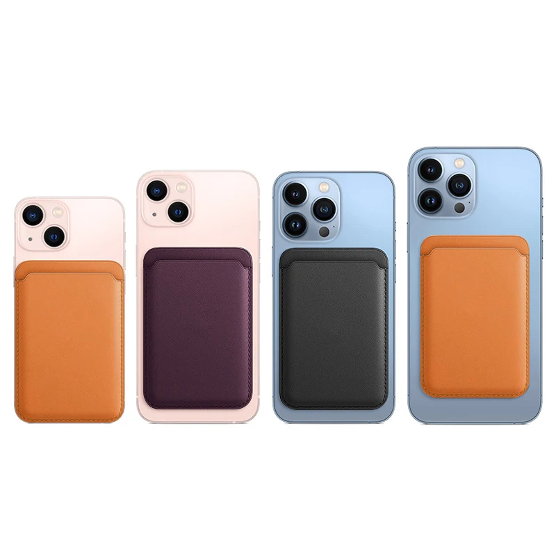 Magnetic Card Holder Wallet Stand Leather Case for Iphone 12 Card Bag for Magsafing Magnet Case Card Pocket Cover