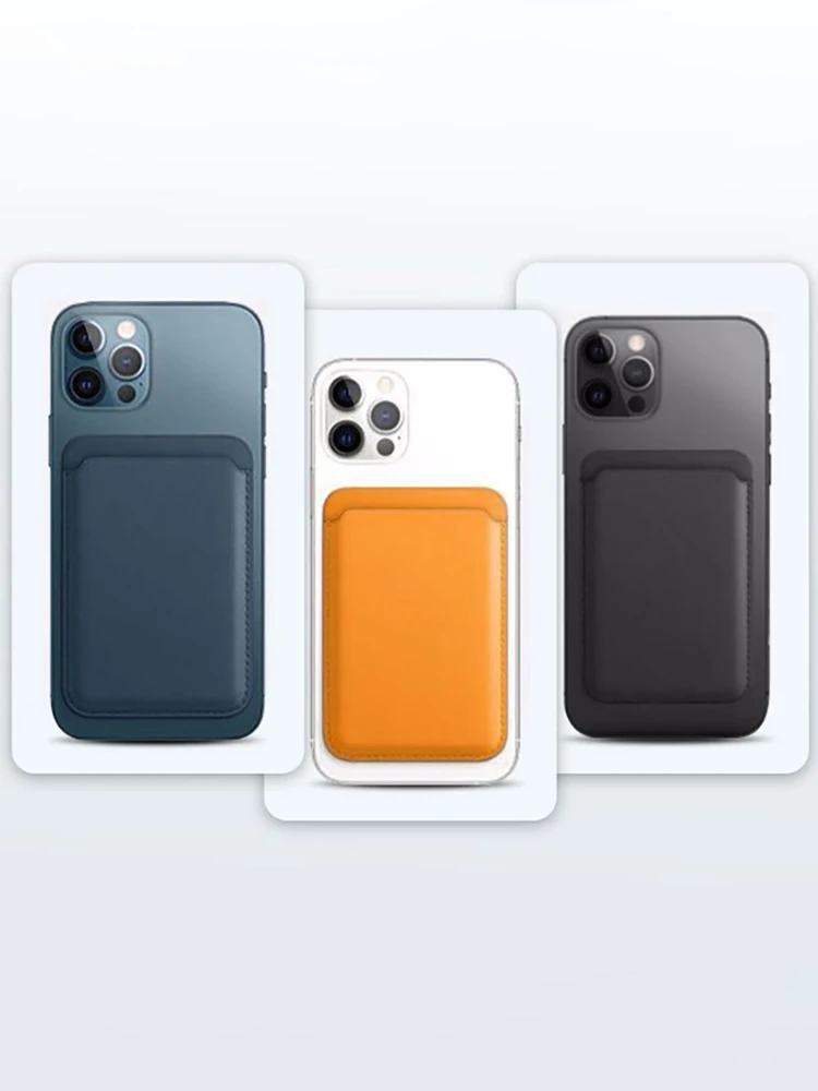 Magnetic Card Holder Wallet Stand Leather Case for Iphone 12 Card Bag for Magsafing Magnet Case Card Pocket Cover
