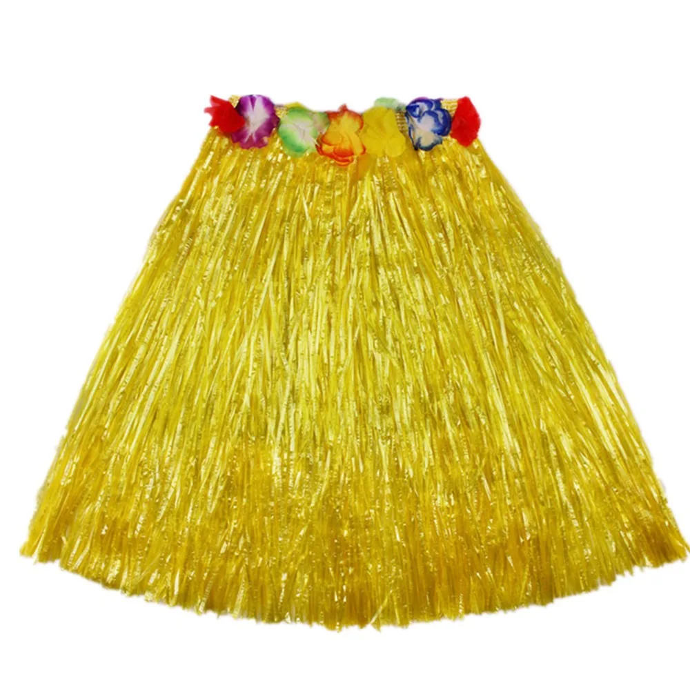 Ladies Women Hawaii Fancy Dress Grass Skirt Hula Hawaiian Full Charming 40CM