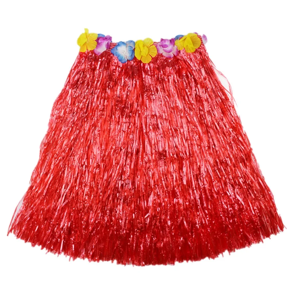 Ladies Women Hawaii Fancy Dress Grass Skirt Hula Hawaiian Full Charming 40CM