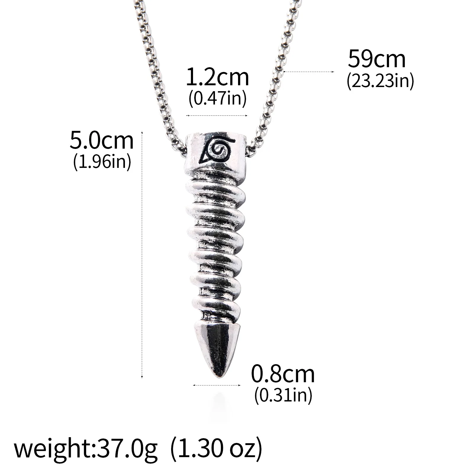 Brdwn Boruto Screws Bullet Style Cosplay Necklace
