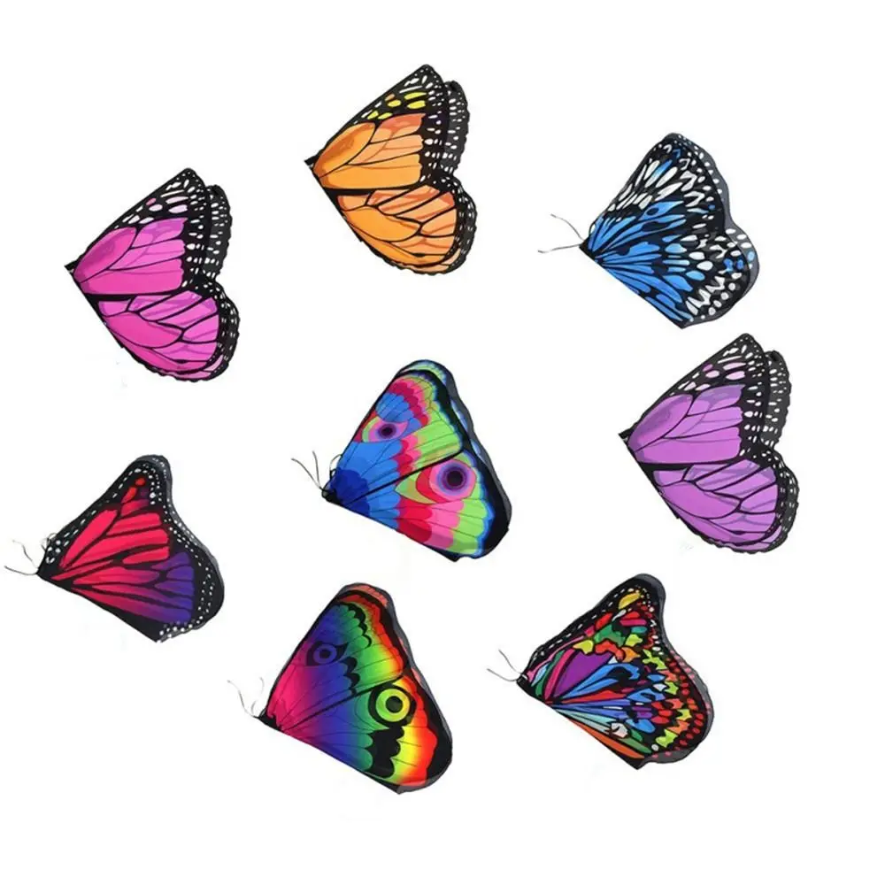 Colorful Butterfly Wings Shawl Poncho Scarf Ladies Fairy Cosplay Performance Accessories Shawl