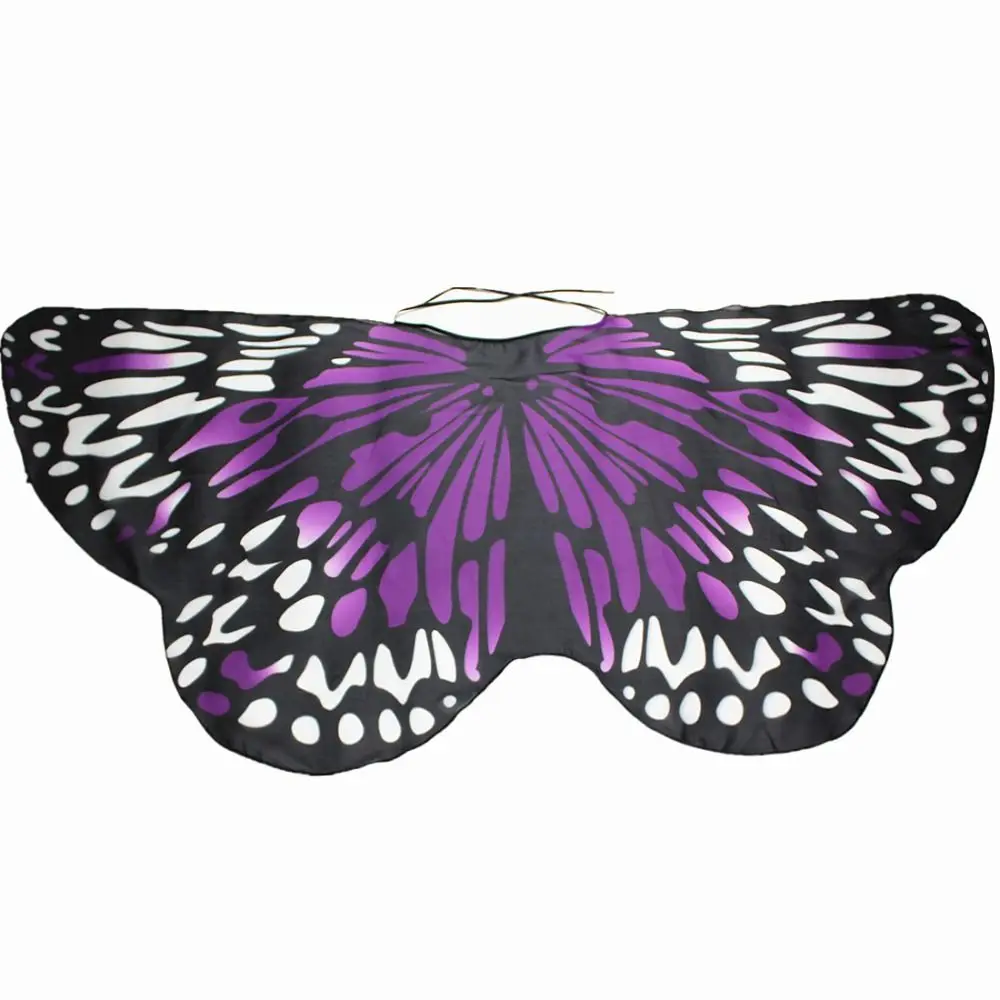 Colorful Butterfly Wings Shawl Poncho Scarf Ladies Fairy Cosplay Performance Accessories Shawl