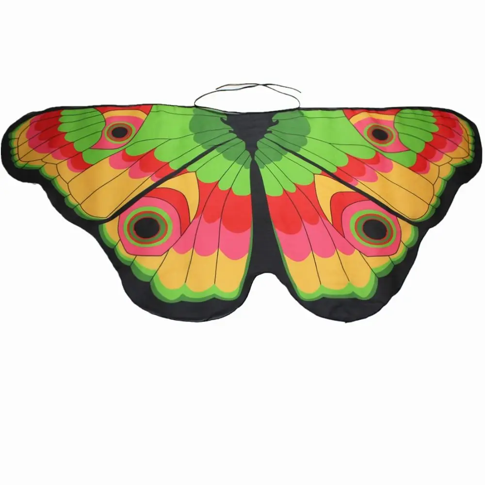 Colorful Butterfly Wings Shawl Poncho Scarf Ladies Fairy Cosplay Performance Accessories Shawl