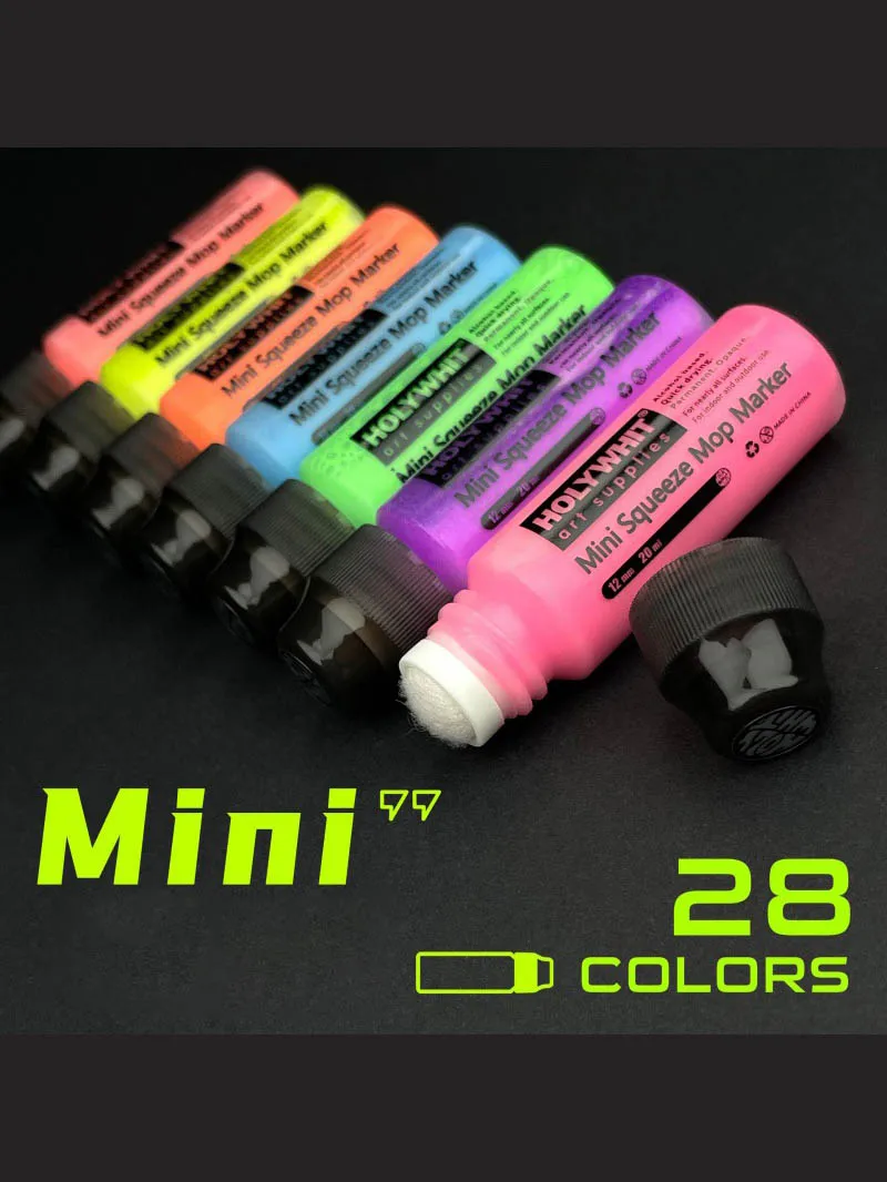 20ml Graffiti Flow Pen Paint Signature Pen 12mm Round Tip Waterproof Marker With Ink Art Supplies Fluorescent Painting Writing