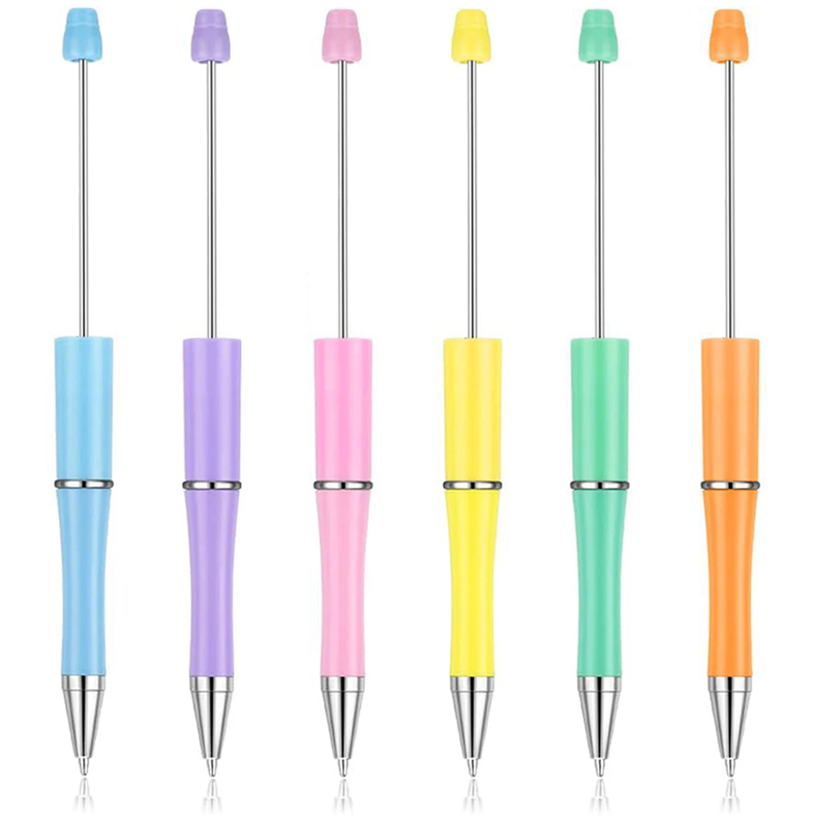 30Pcs New Beaded Ballpoint Pens Plastic Beadable Pens Wedding Favors Birthday Party Gifts Student Stationery Pens for Writing