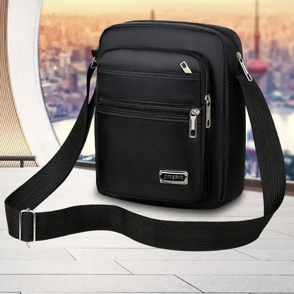 Men's Shoulder Bag Messenger Bag Casual Waterproof Oxford cloth Zipper Pocket Handbag Fashion Tote Travel Male Crossbody Bags