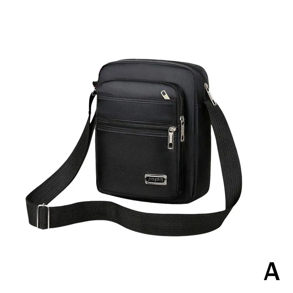Men's Shoulder Bag Messenger Bag Casual Waterproof Oxford cloth Zipper Pocket Handbag Fashion Tote Travel Male Crossbody Bags