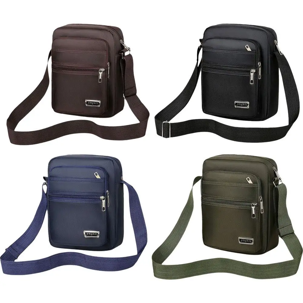 Men's Shoulder Bag Messenger Bag Casual Waterproof Oxford cloth Zipper Pocket Handbag Fashion Tote Travel Male Crossbody Bags