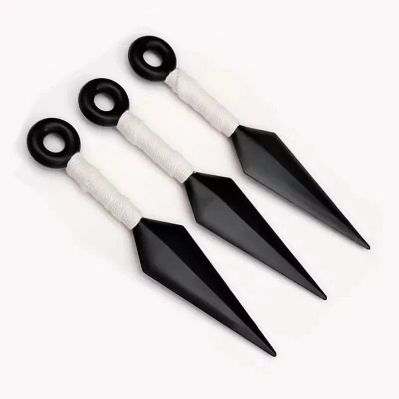 3pcs Anime Ninja Darts Cosplay Hatake Kakashi Uchiha Sasuke Kunai Shuriken Akatsuki Throwing Weapon Props Toy Gift