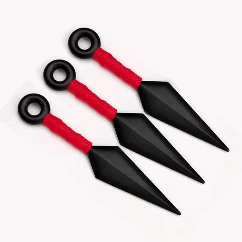 3pcs Anime Ninja Darts Cosplay Hatake Kakashi Uchiha Sasuke Kunai Shuriken Akatsuki Throwing Weapon Props Toy Gift